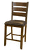 A-America Furniture Mason Ladderback Upholstered Barstool in Macciato (Set of 2) image