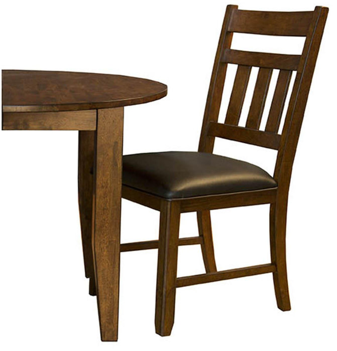 A-America Furniture Mason Slatback Uphlostered Side Chair in Macciato (Set of 2) image