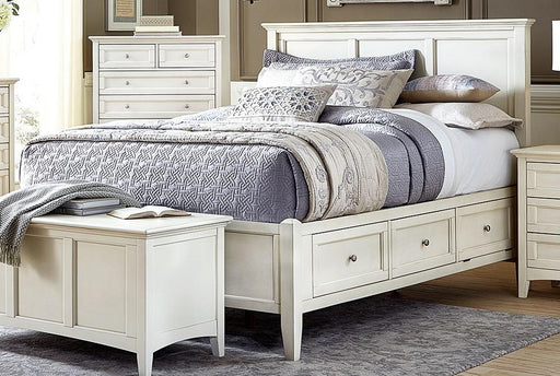 A-America Furniture Northlake King Storage Bed in White Linen image