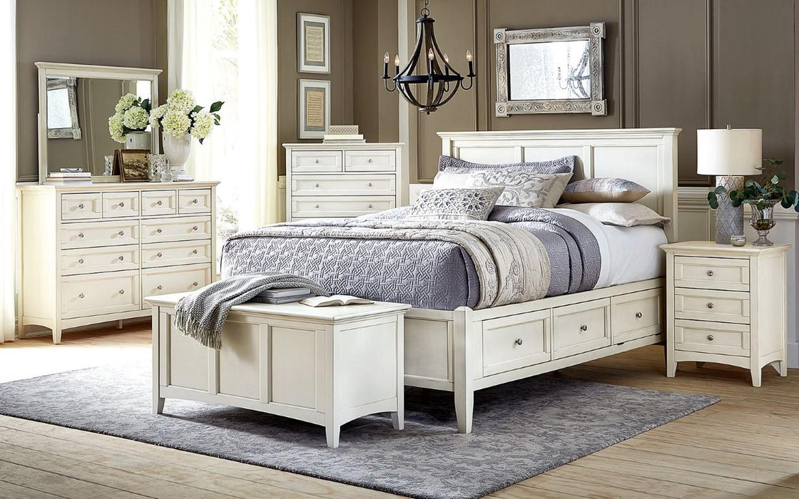 A-America Furniture Northlake King Storage Bed in White Linen
