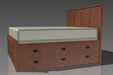 A-America Furniture Queen Captain Bed in Harvest image