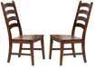 A-America Toluca Ladder Back Side Chair in Rustic Amber (Set of 2) image