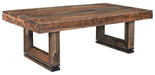 Coast to Coast Brownstone Cocktail Table in Nut Brown image