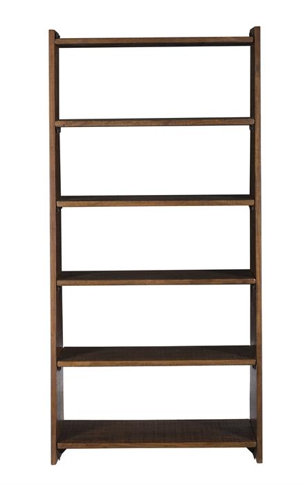 Coast to Coast Imports 6 Shelf Bookcase in Rustic Medium Walnut image