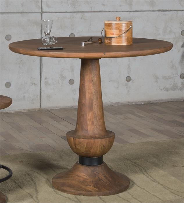 Coast to Coast Imports Calloway Round Pub Table in Light Brown Matte