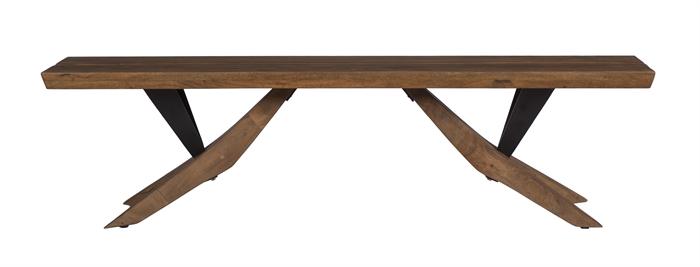 Coast to Coast Imports Clifton Dining Bench in Light Brown Matte