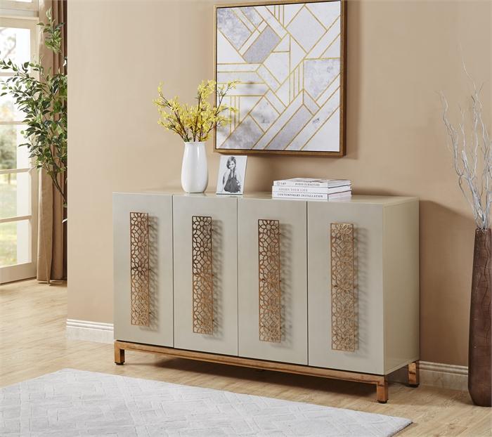 Coast to Coast Imports Media Console in Silas Sandy Gold