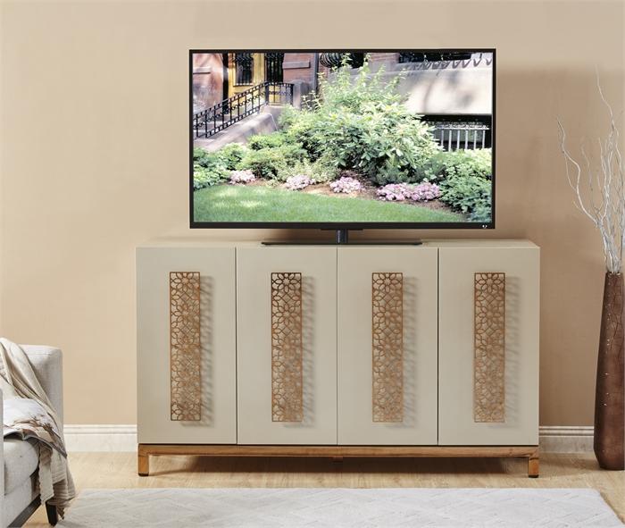 Coast to Coast Imports Media Console in Silas Sandy Gold
