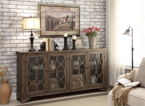 Coast to Coast Imports Media Credenza in Cayhill Distressed Brown image