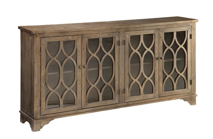 Coast to Coast Imports Media Credenza in Cayhill Distressed Brown