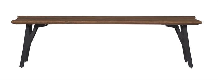 Coast to Coast Imports Parker Dining Bench in Light Brown Matte