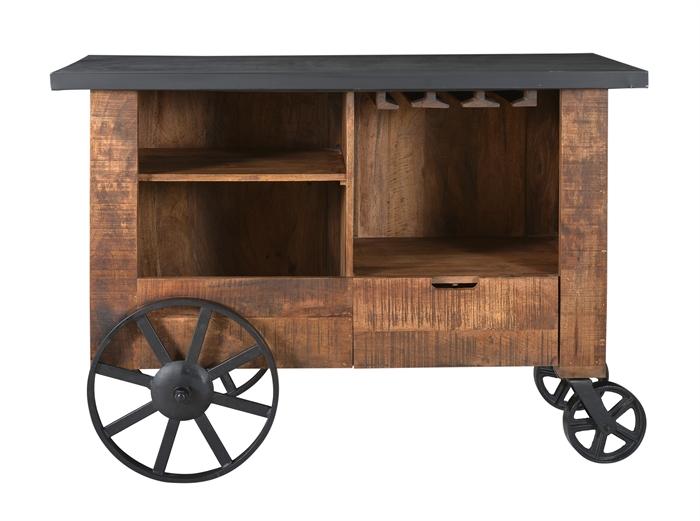 Coast to Coast Imports Trolley Bar in Distressed Natural