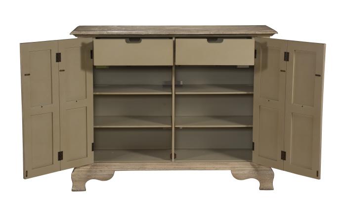 Coast to Coast Imports Two Drawer Media Credenza in Kendall Texture Ivory