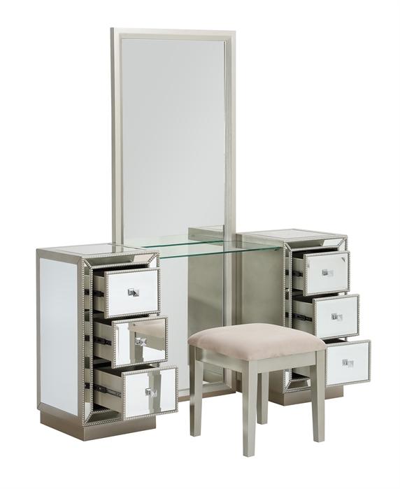 Coast to Coast Imports Vanity Set in Elsinore Champagne