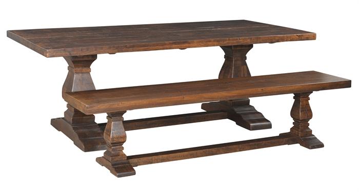 Coast to Coast Imports Woodbridge Dining Bench in Distressed Brown