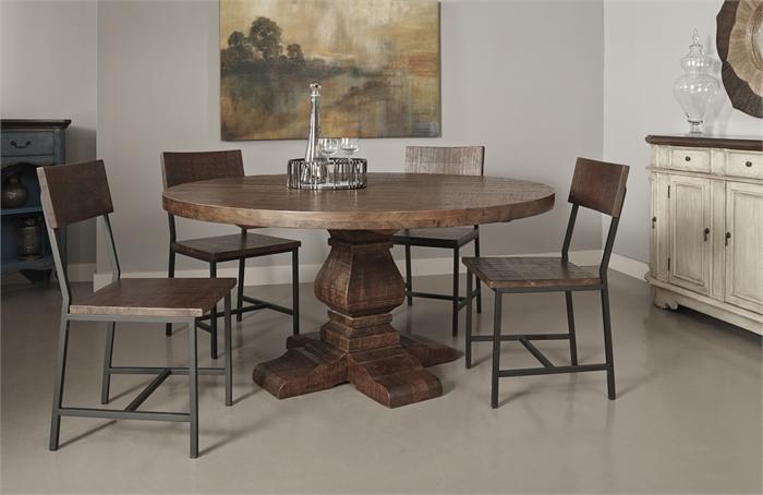 Coast to Coast Imports Woodbridge Dining Chair in Distressed Brown (Set of 2)