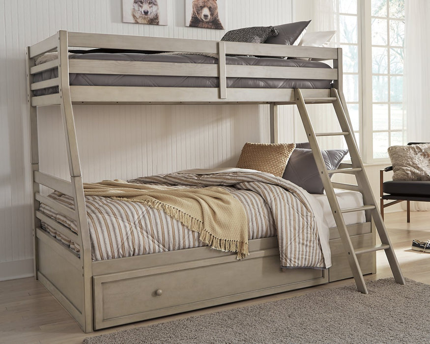 Lettner Signature Design by Ashley Twin over Full Bunk Bed with 1 Large Storage Drawer image